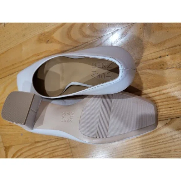 Naturalizer Womens Karina Square Toe Dressy Pump Shoe Satin Pearl White Size 6 W - Picture 8 of 8